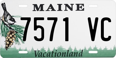 ME license plate 7571VC