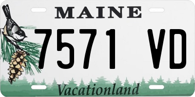 ME license plate 7571VD