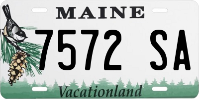ME license plate 7572SA