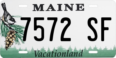 ME license plate 7572SF