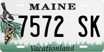 ME license plate 7572SK