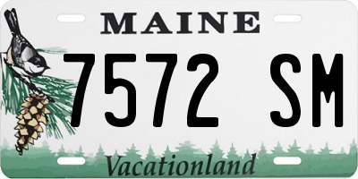 ME license plate 7572SM