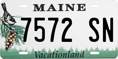 ME license plate 7572SN