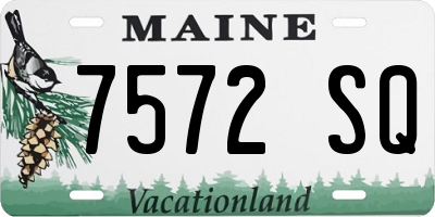 ME license plate 7572SQ