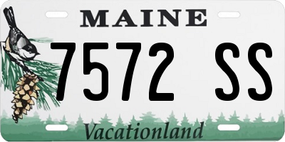 ME license plate 7572SS