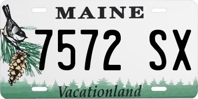 ME license plate 7572SX