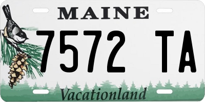 ME license plate 7572TA