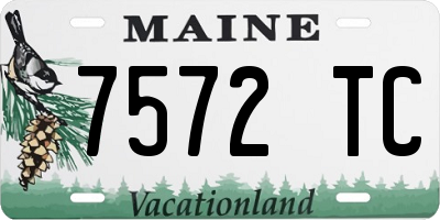 ME license plate 7572TC