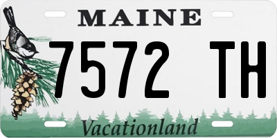ME license plate 7572TH