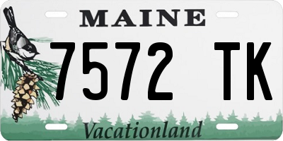 ME license plate 7572TK