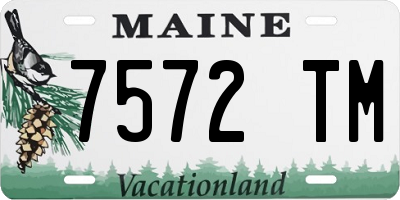 ME license plate 7572TM
