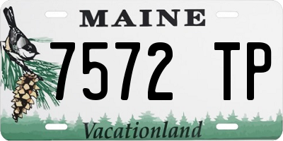 ME license plate 7572TP