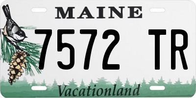 ME license plate 7572TR
