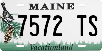 ME license plate 7572TS