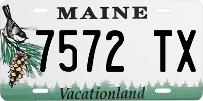 ME license plate 7572TX