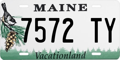 ME license plate 7572TY