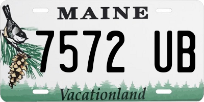 ME license plate 7572UB