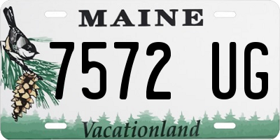 ME license plate 7572UG