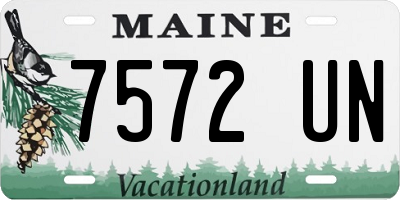 ME license plate 7572UN