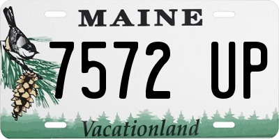 ME license plate 7572UP