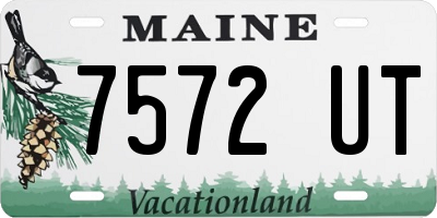 ME license plate 7572UT