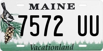 ME license plate 7572UU