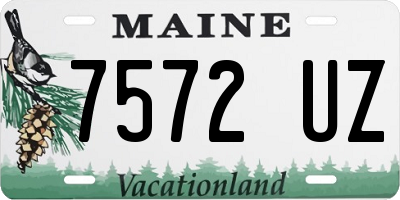 ME license plate 7572UZ