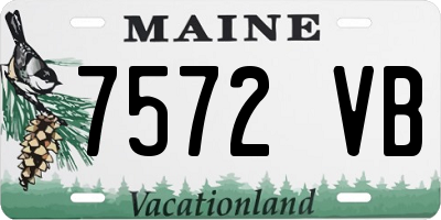 ME license plate 7572VB