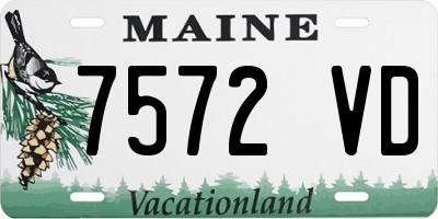 ME license plate 7572VD