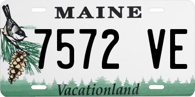ME license plate 7572VE