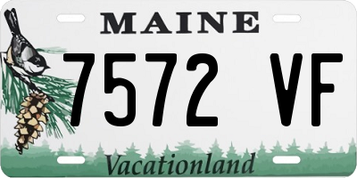 ME license plate 7572VF