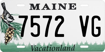 ME license plate 7572VG