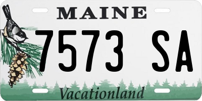 ME license plate 7573SA