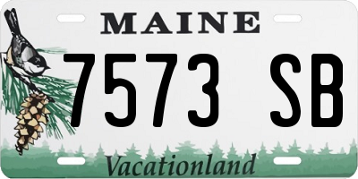 ME license plate 7573SB