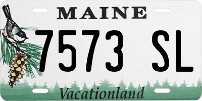 ME license plate 7573SL