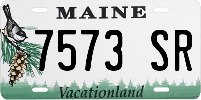 ME license plate 7573SR