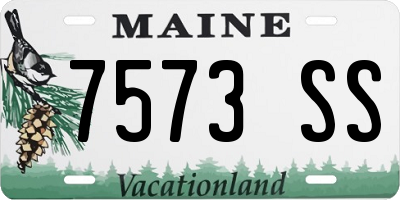 ME license plate 7573SS