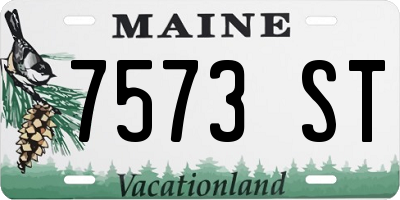 ME license plate 7573ST