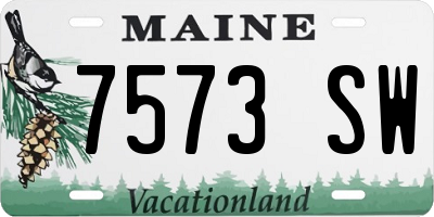ME license plate 7573SW