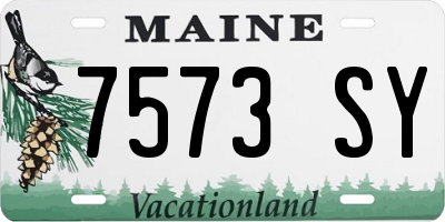 ME license plate 7573SY