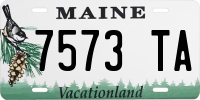 ME license plate 7573TA