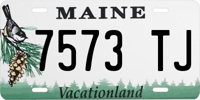 ME license plate 7573TJ