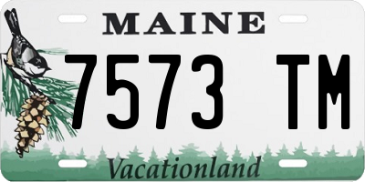ME license plate 7573TM