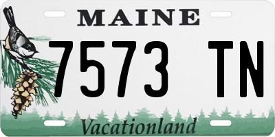 ME license plate 7573TN