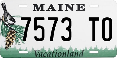ME license plate 7573TO