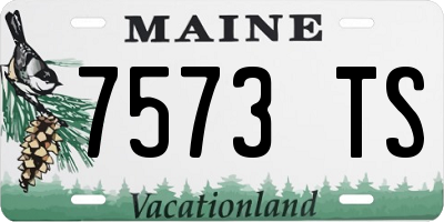 ME license plate 7573TS
