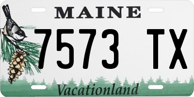ME license plate 7573TX