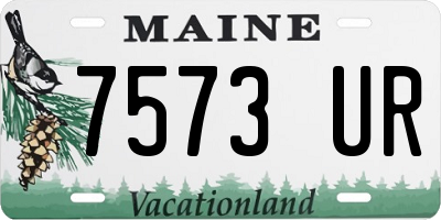 ME license plate 7573UR