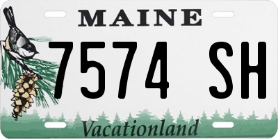 ME license plate 7574SH