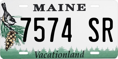ME license plate 7574SR